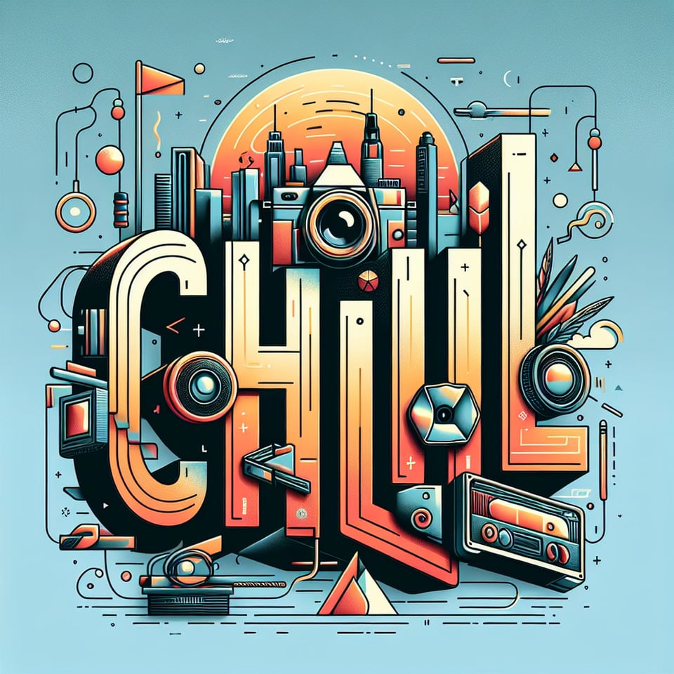 text Chill ആവാൻ SKill ആവാം 1st and 3rd should be should be highlighted in graphically. 2nd and 3rd should be blended in between cinematicillustration3d rendertypography text effect image