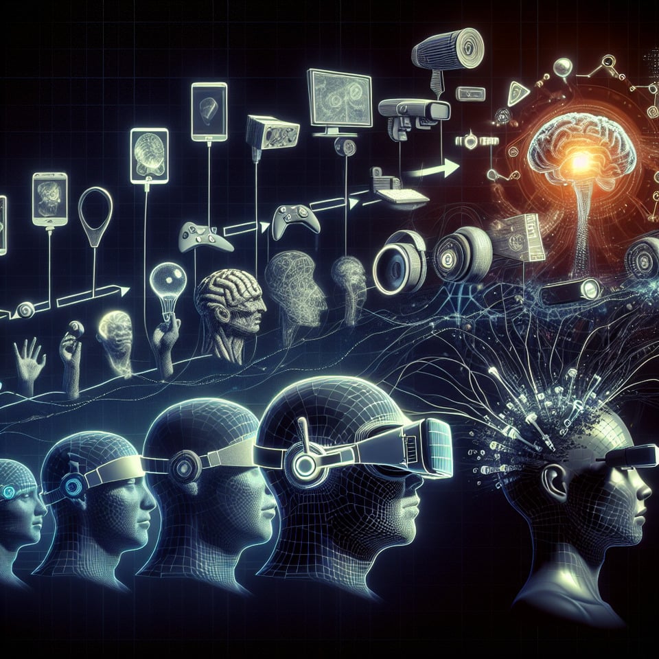 text The Evolution of Virtual Reality3d rendercinematic text effect image