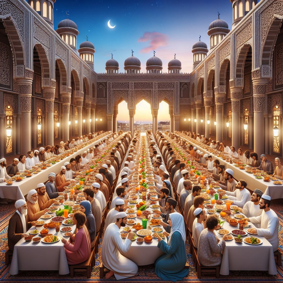 Grand Iftar Meet Ramadan style text effect image