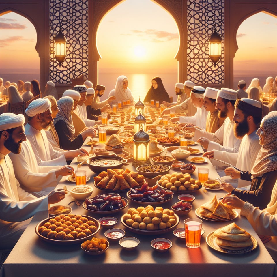 Grand Iftar Meet Ramadan style text effect image