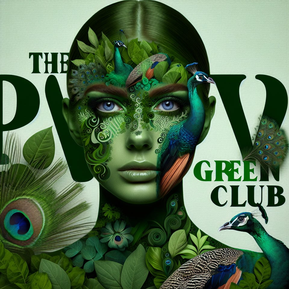 write PAVO GREEN CLUB typographywildlife photographyconceptual artportrait photography text effect image