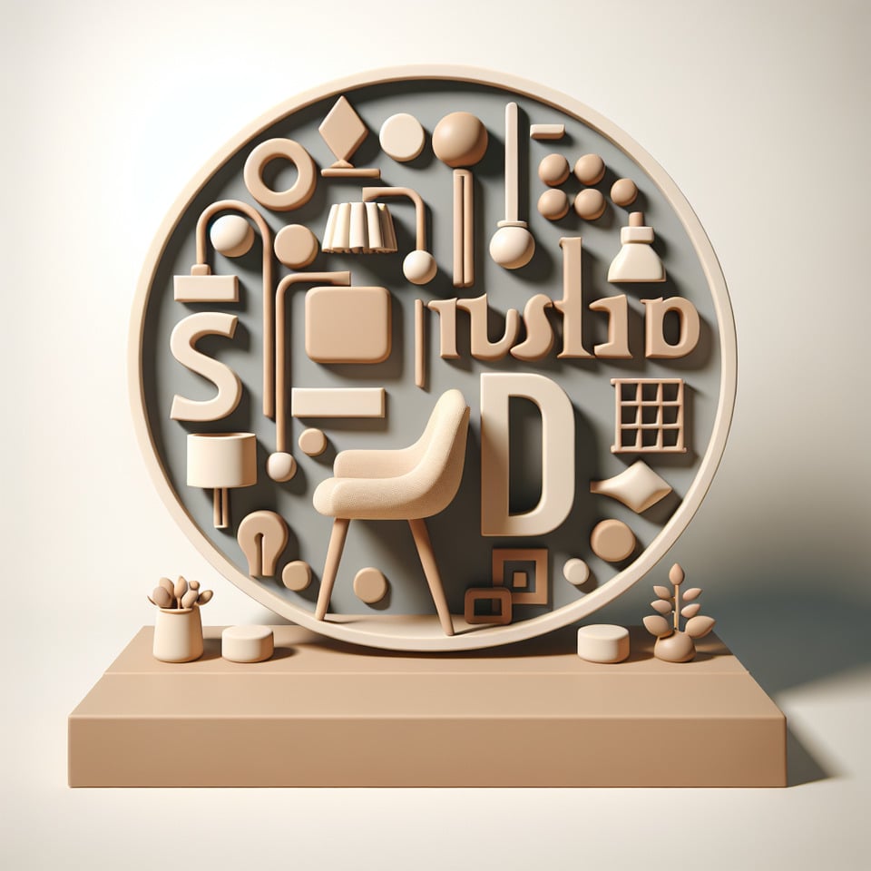Interior Studio Digital logo design 3d animation text effect image