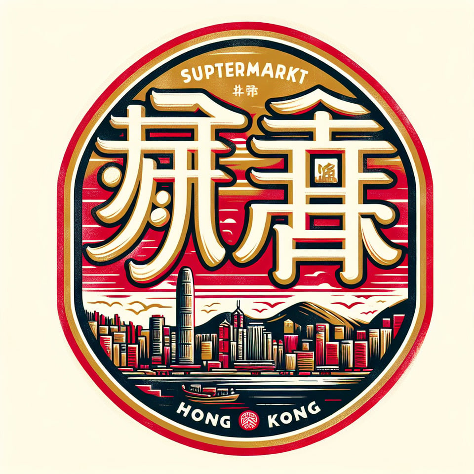 香港超市 商標illustration text effect image