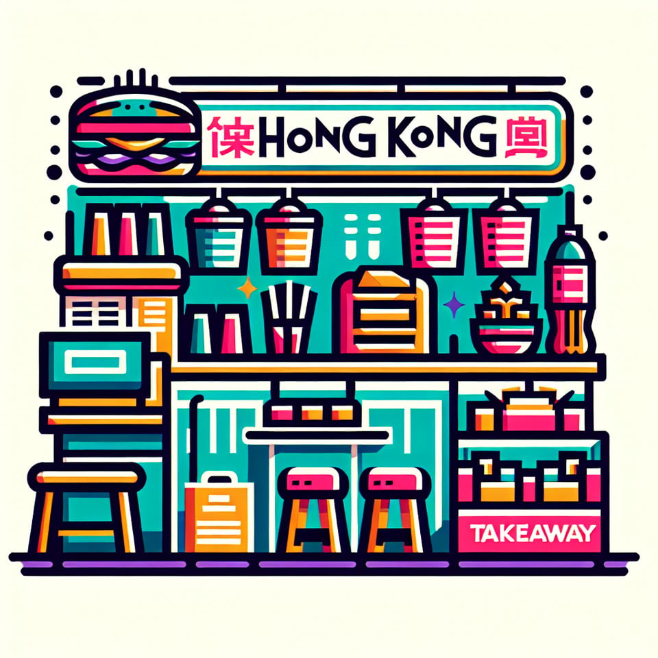 香港快餐 商標illustration text effect image
