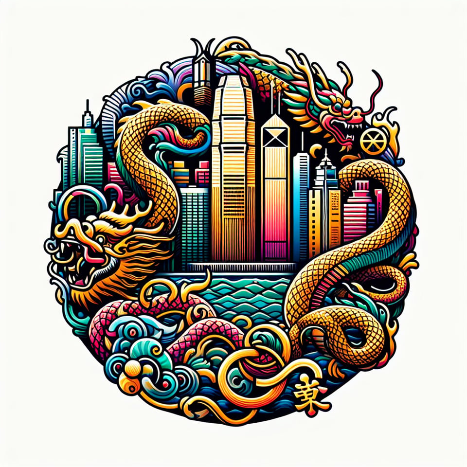 香港珠寶 彩色商標 白色背景illustration text effect image