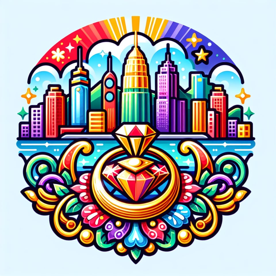 香港珠寶 彩色商標 白色背景illustration text effect image
