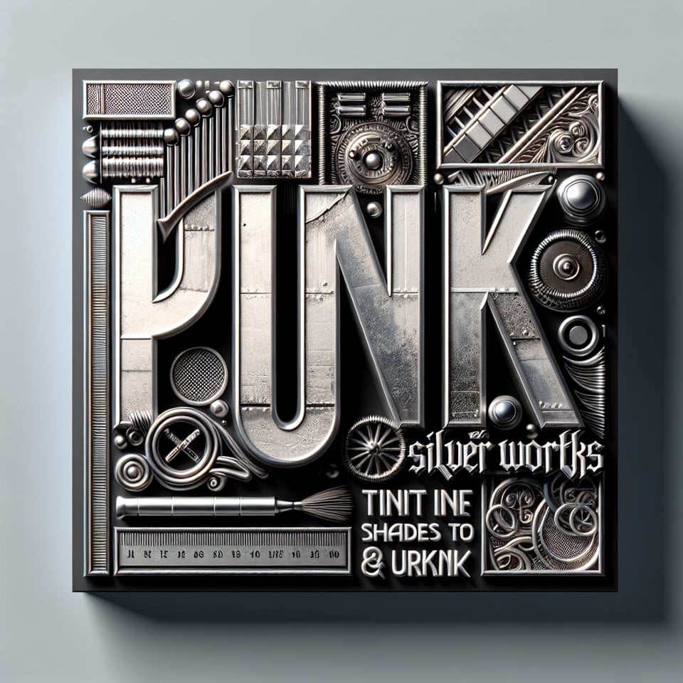 Silver Works punk 3D rendertypography text effect image