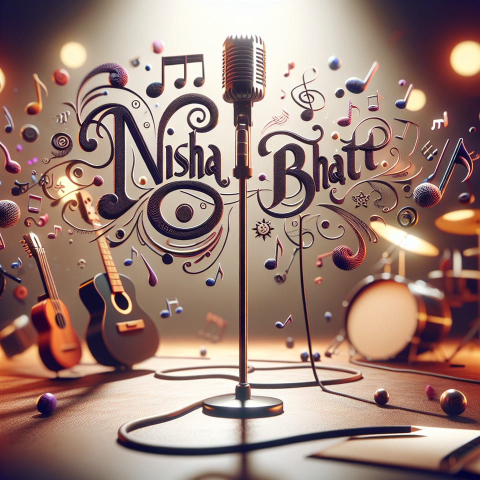 Nisha Bhatt Music text effect image