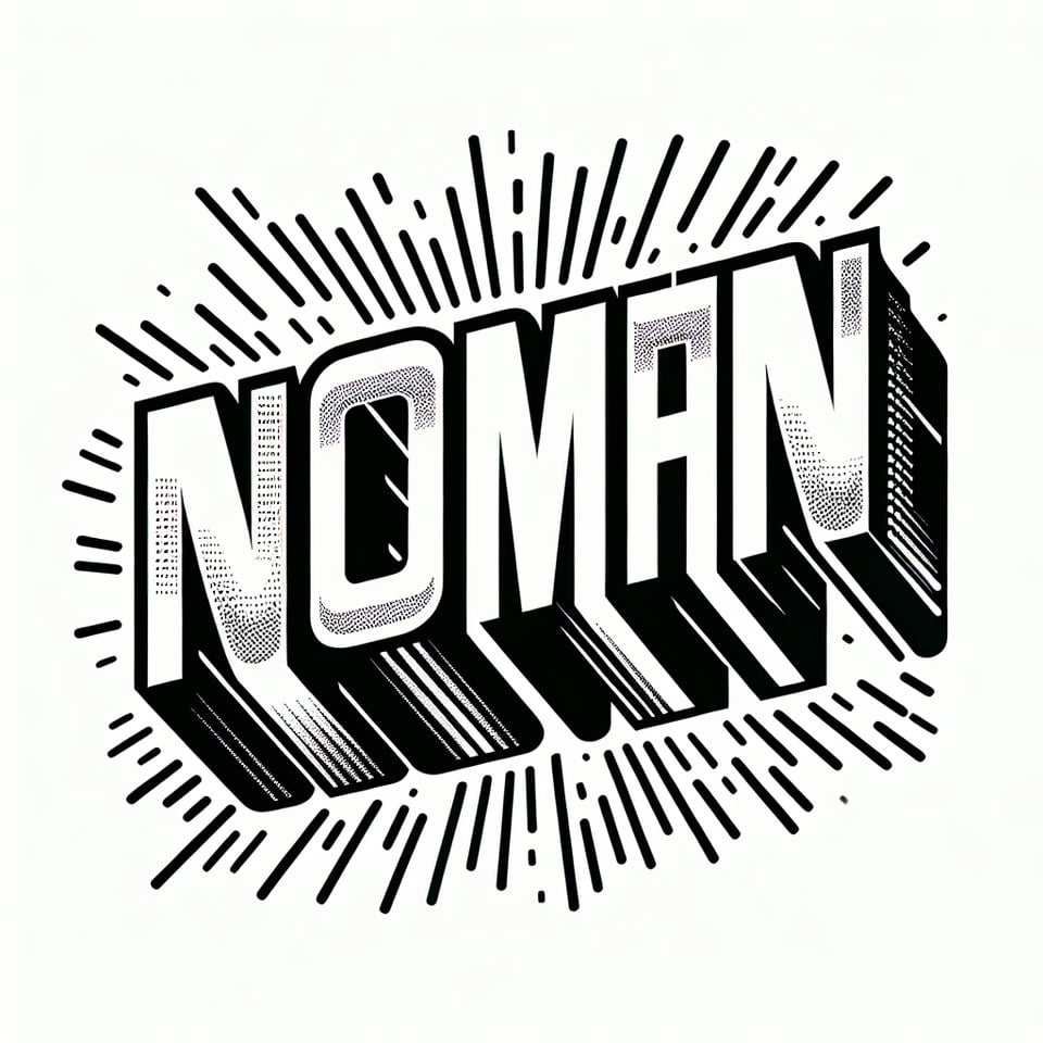 text NOMAN big sale text effect on white background text effect image