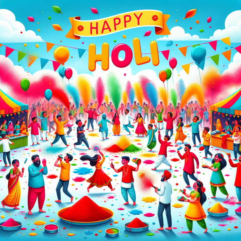 HAPPY HOLI text effect image