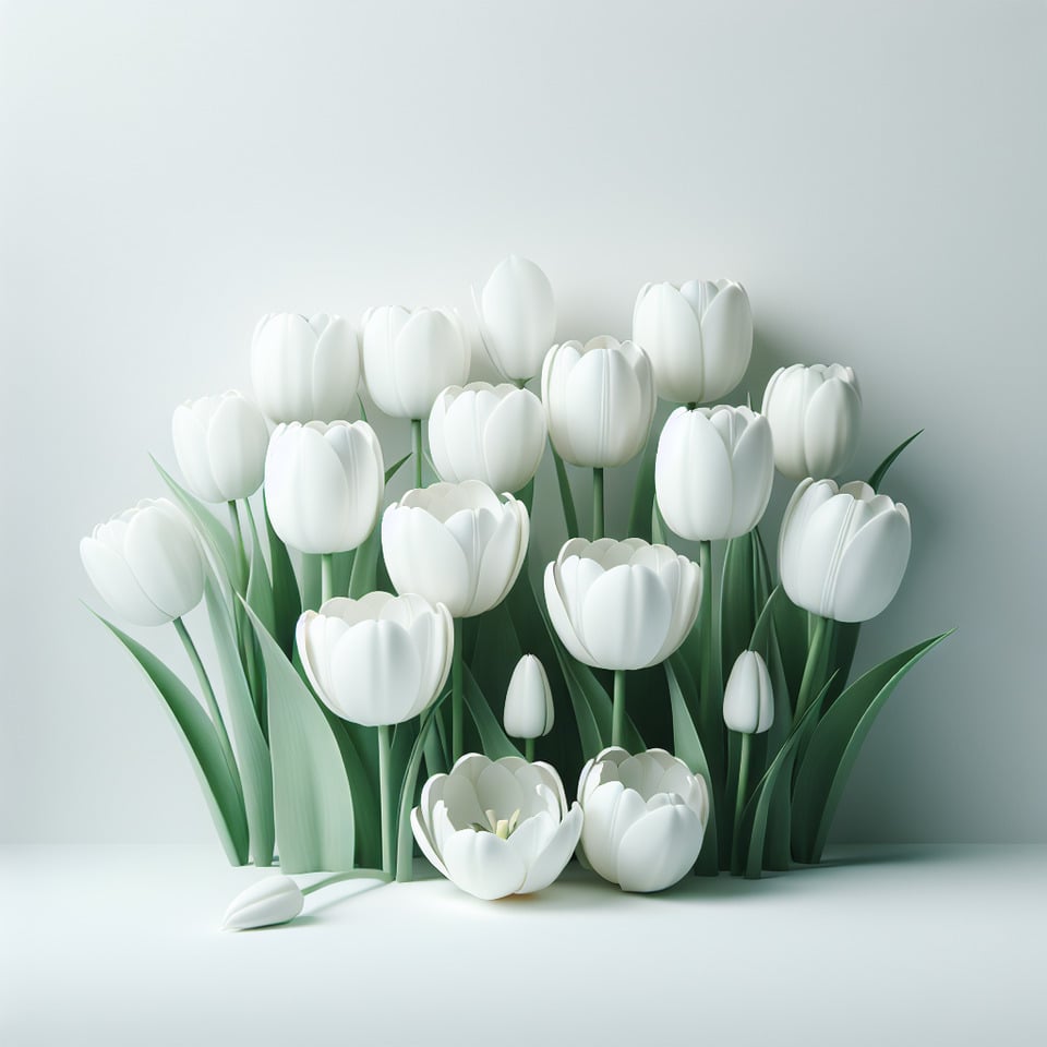 white tulipson white background text effect image