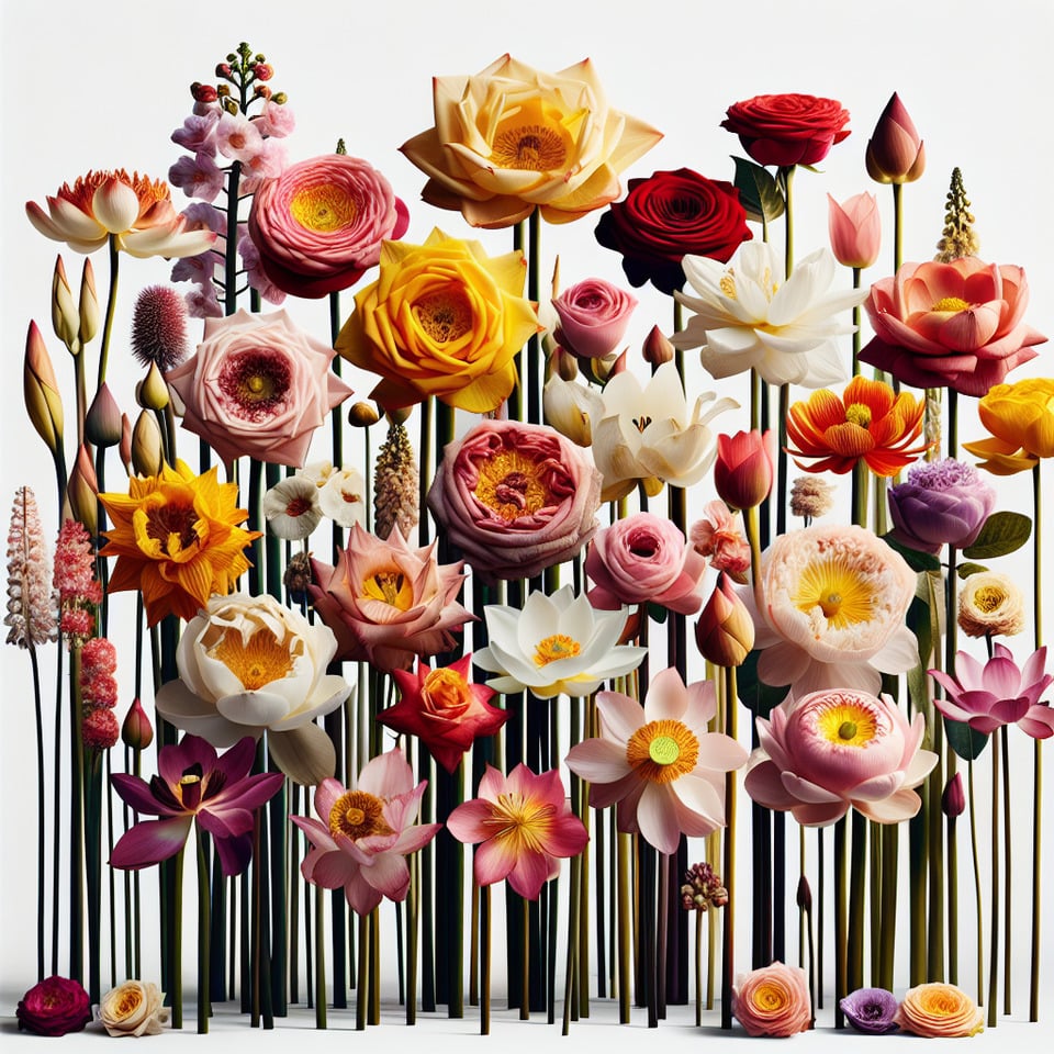  Flowers with white background text effect image