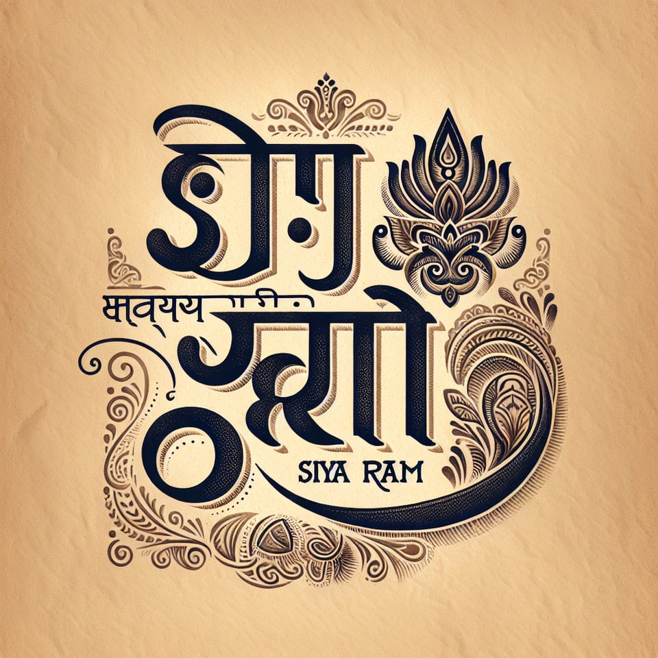 jai siya ram in hindi text effect image
