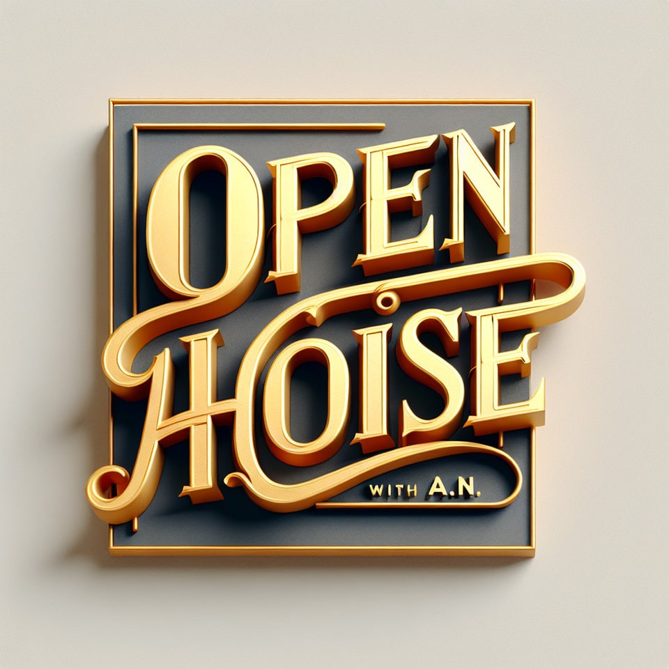 Text Open House with Abhishek Nigam 3d text with gold shine vintage texture and font without any background text effect image