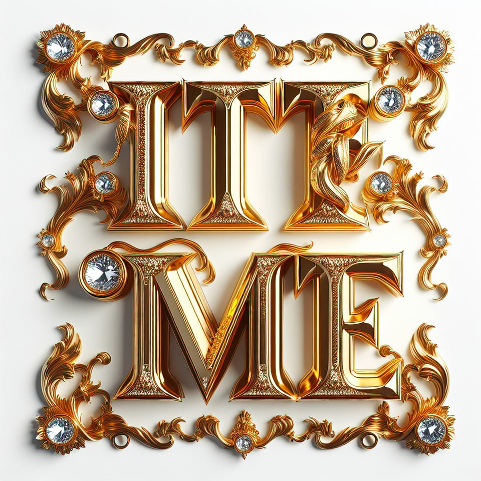 text ITZ ME golden luxury text effect on white background text effect image