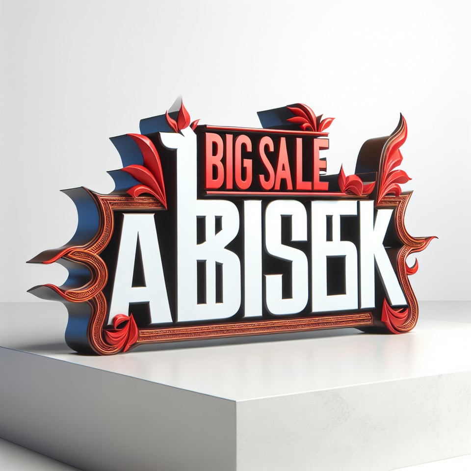 text Abhishek big sale text effect on white background text effect image