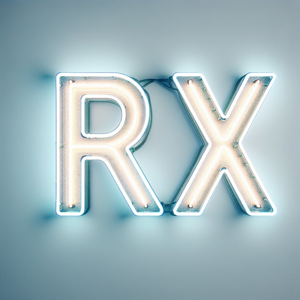text RX neon text effects on white background text effect image