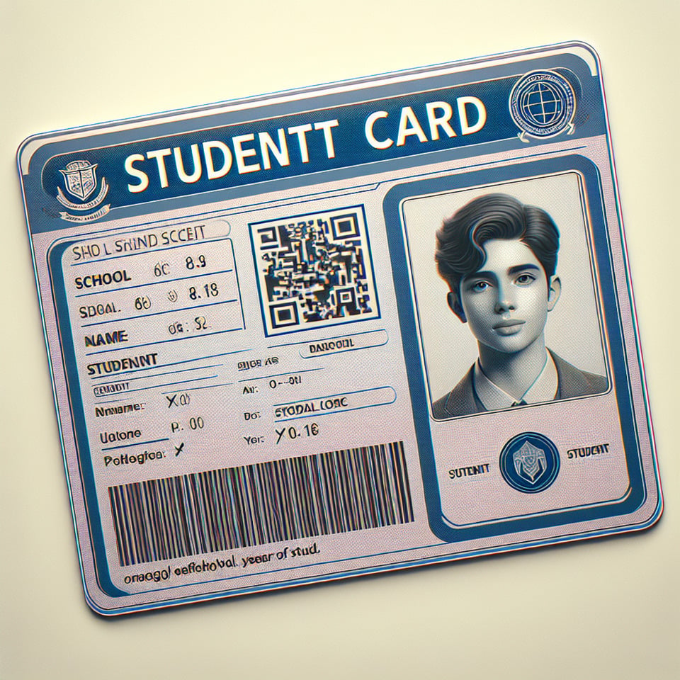 STUDENT'S IDENTITY CARD text effect image