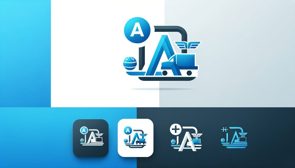 A and Y company Logo designblue colordigial marketingloigisticsKOLHONGKONGhealthly text effect image