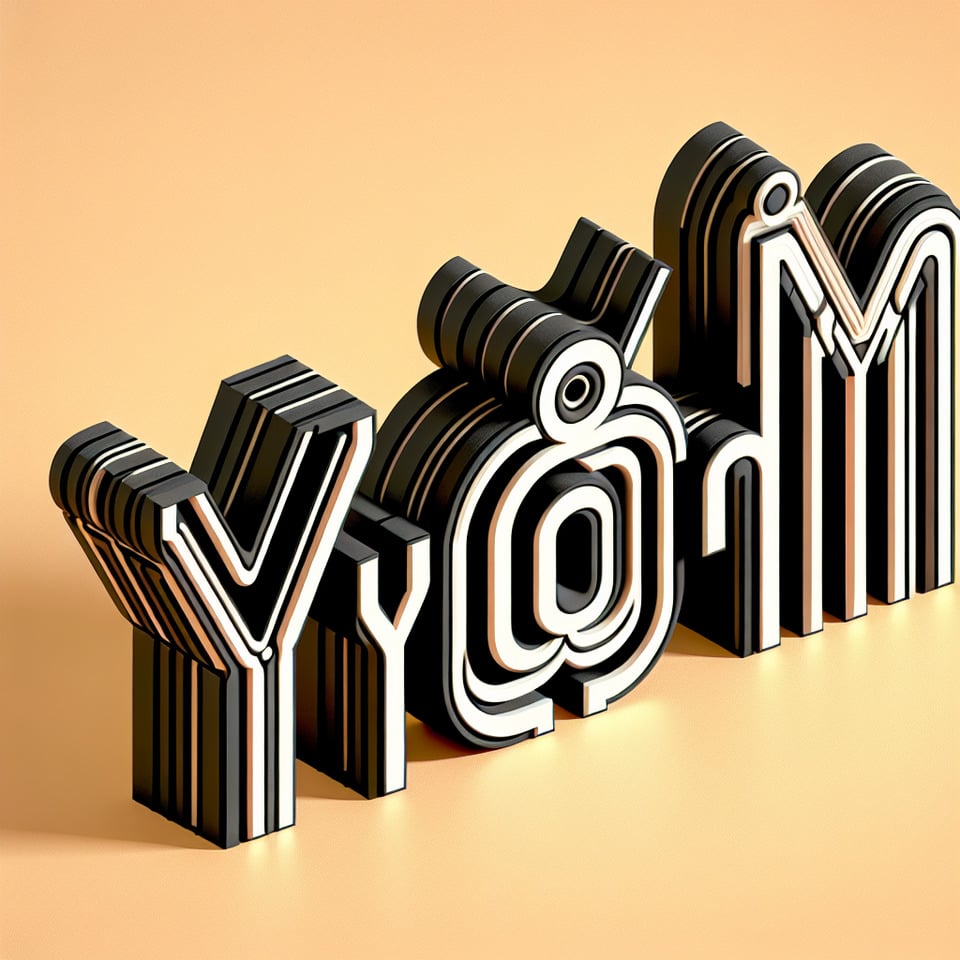 VYOOHAM text written 3d render text effect image