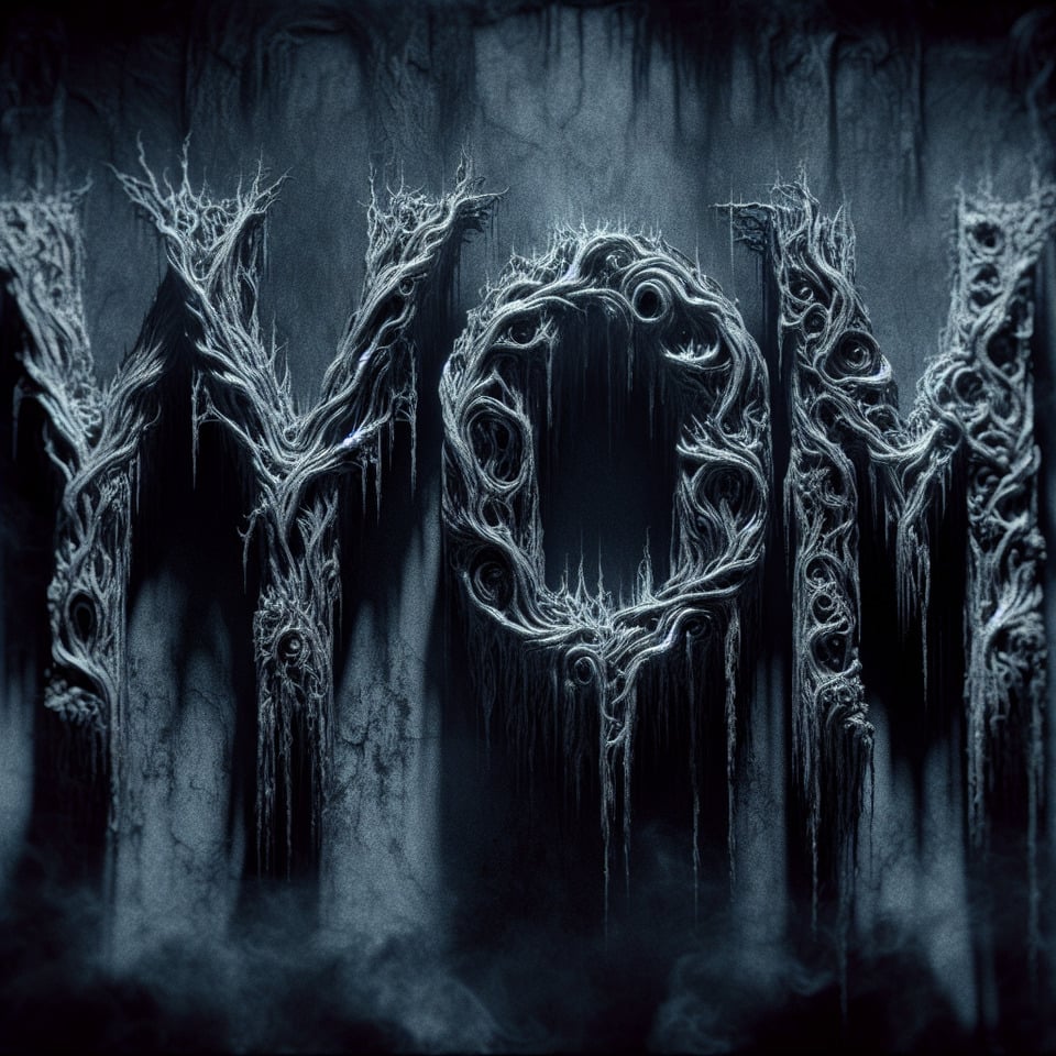 VYOOHAM text written in horror terrifying way text effect image