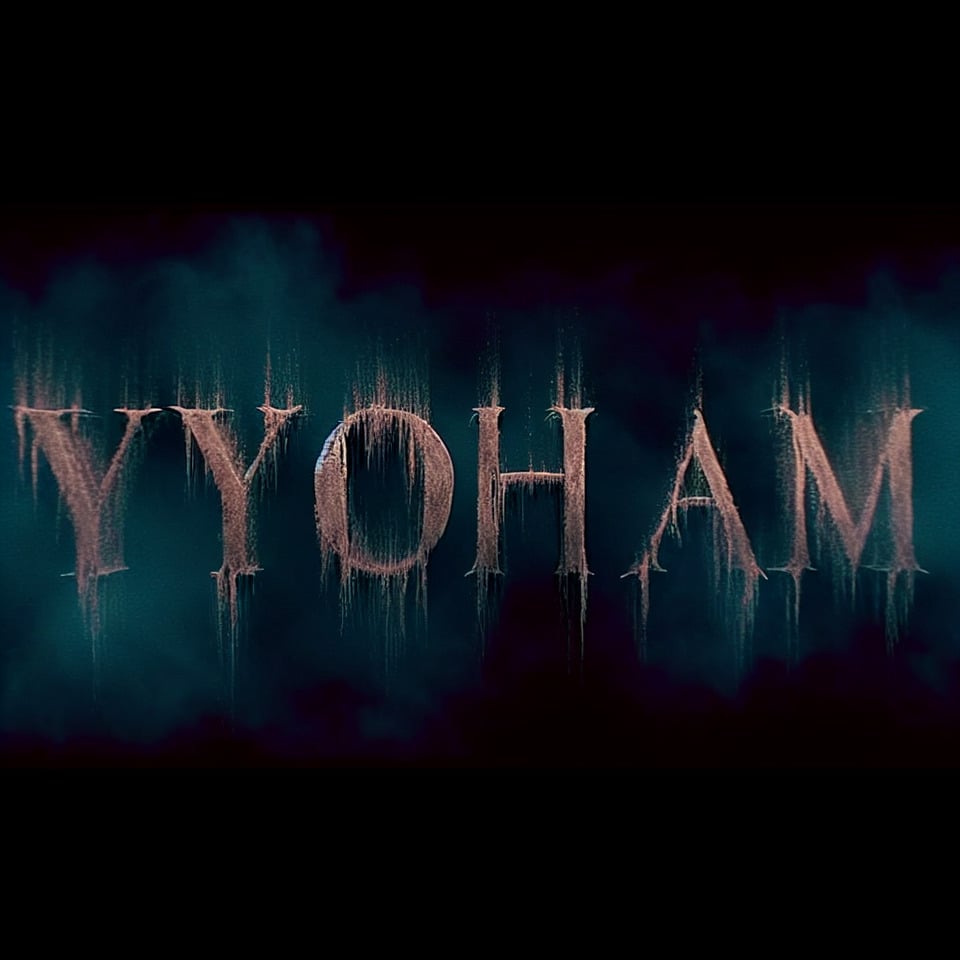 VYOOHAM text written in horror terrifying way text effect image
