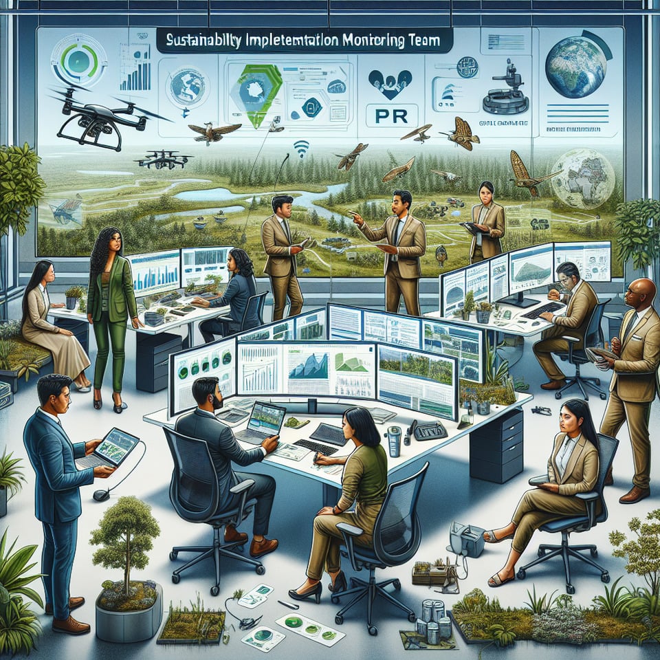 SUSTAINABILITY IMPLEMENTATION MONITORING TEAM text effect image