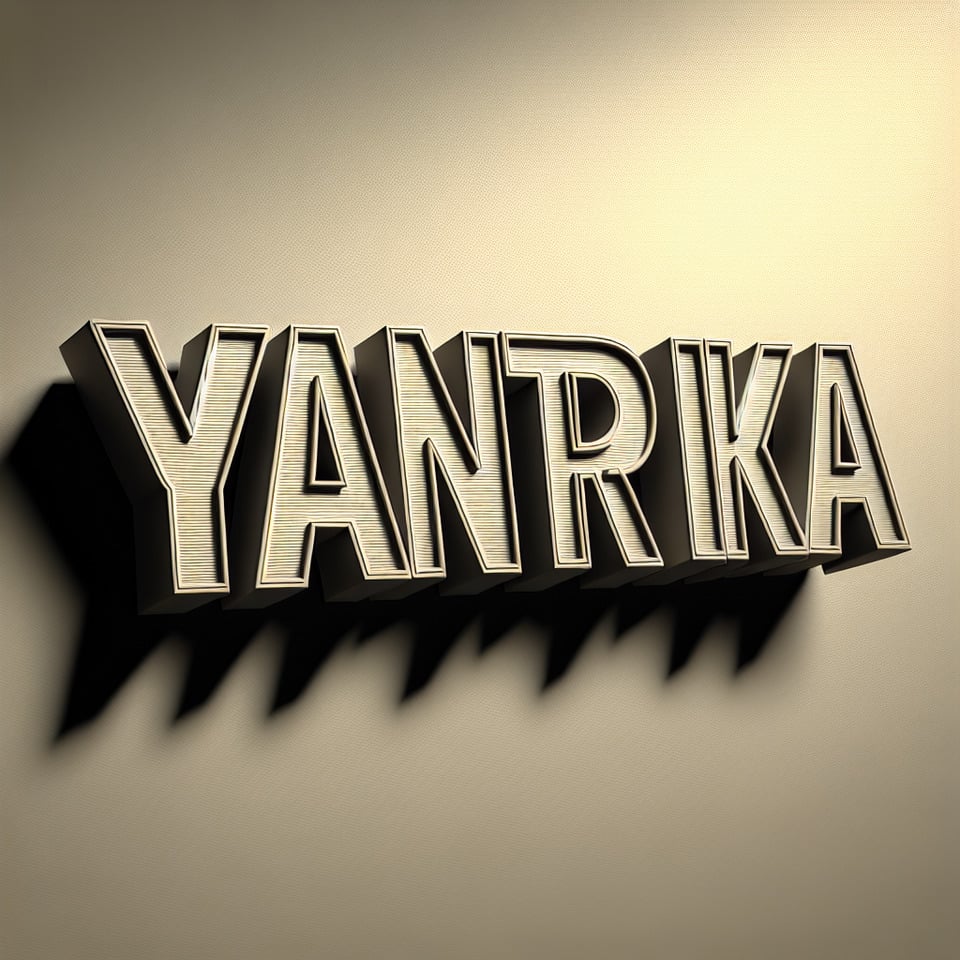 YANTRIKA to be written in 3d style text effect image