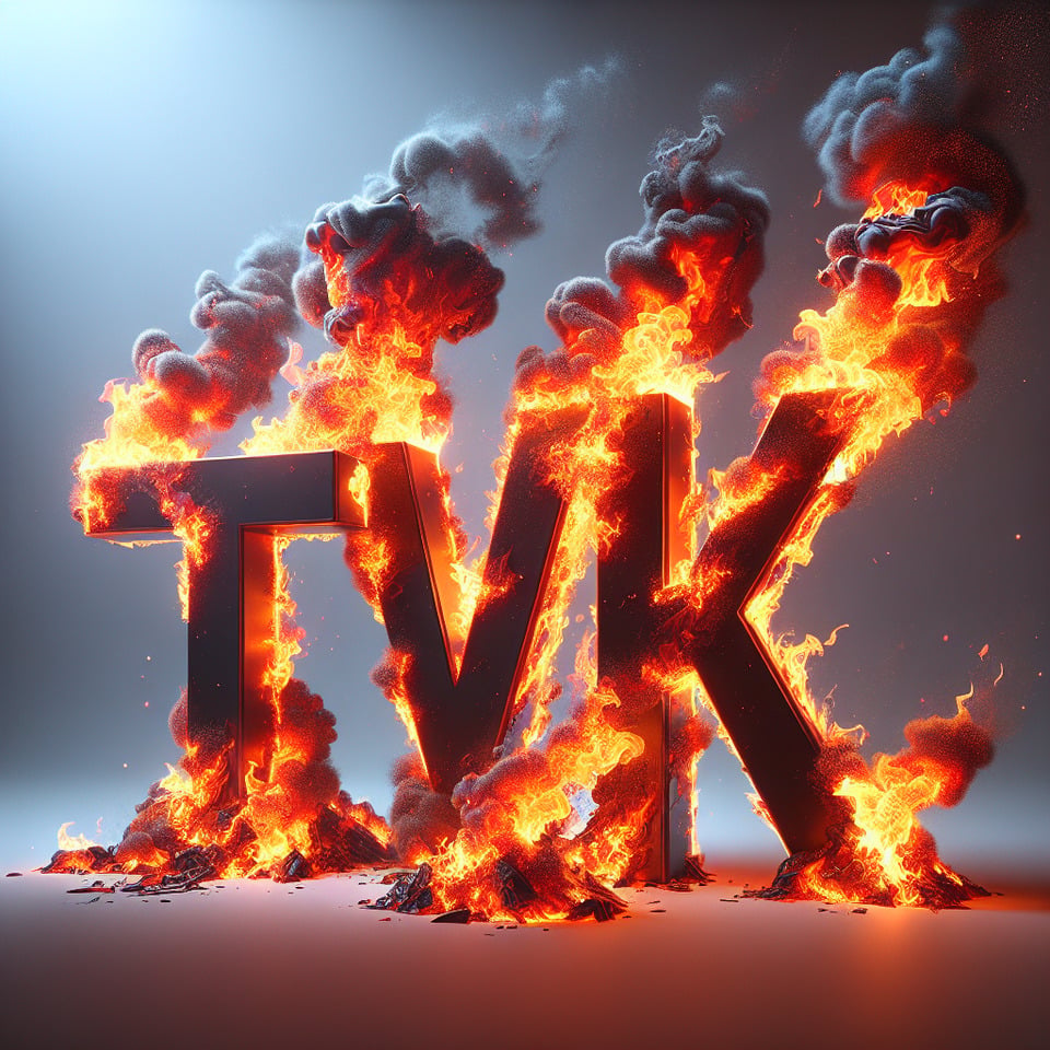 text TVK fire alphabet text effects on white background text effect image