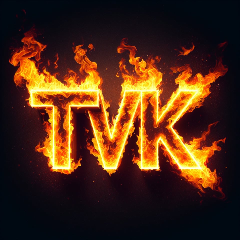 text TVK fire alphabet text effects on WITH OUT BACKGROUND text effect image