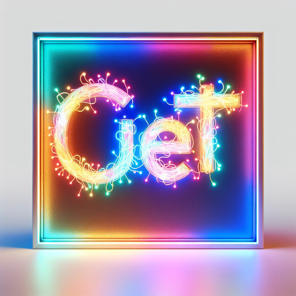 text CUET colorful neon text effect on white background text effect image