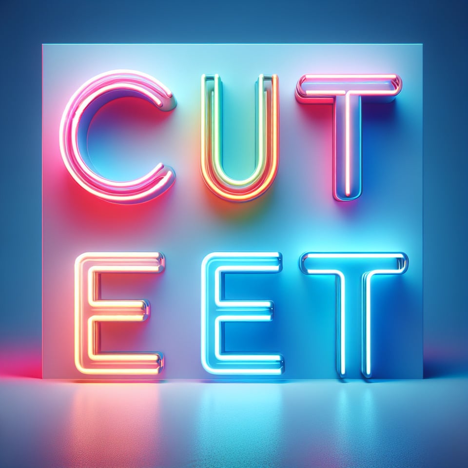 text C U E T colorful neon text effect on white background text effect image