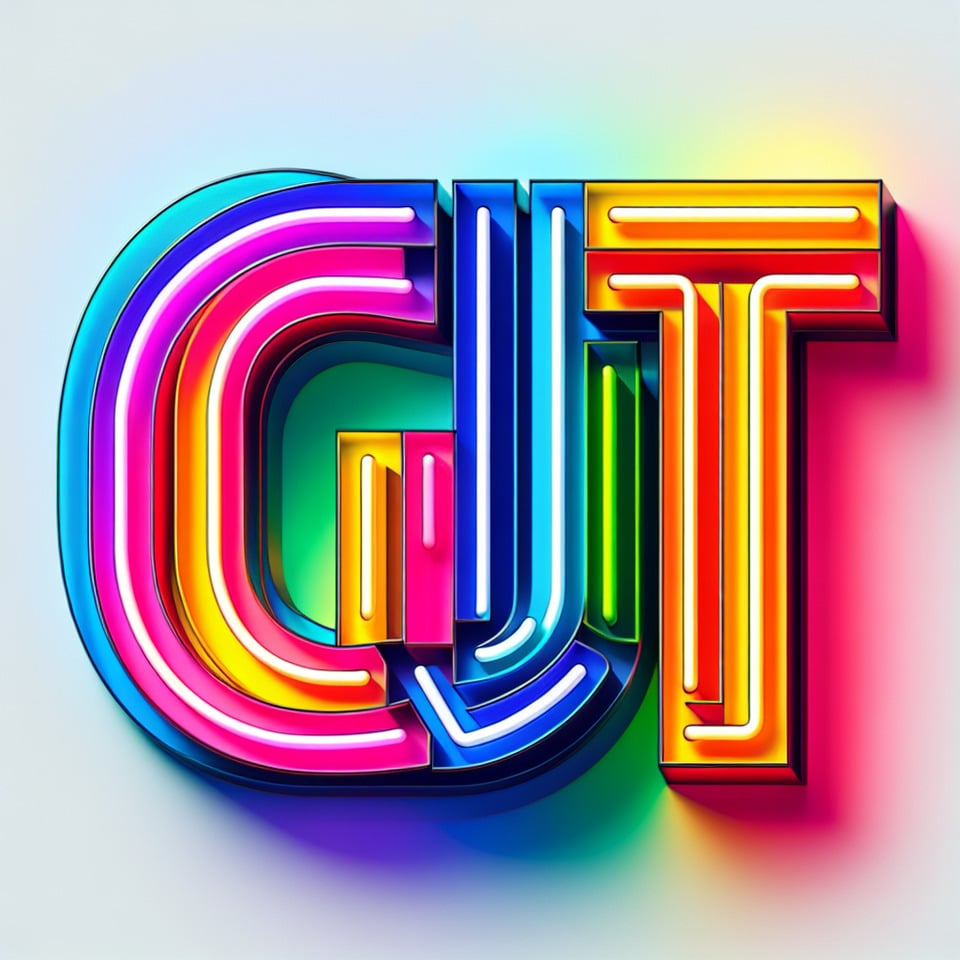 text C U ET colorful neon text effect on white background text effect image