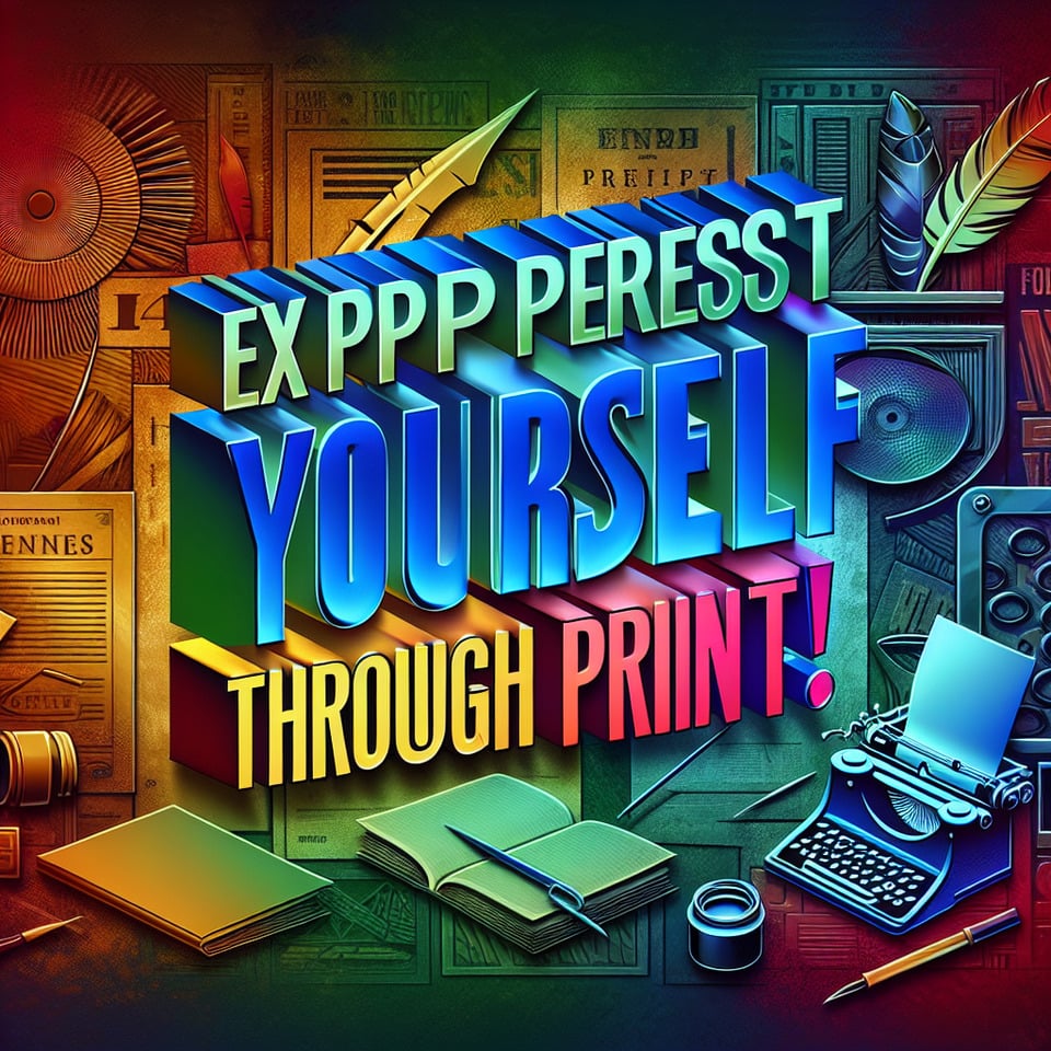 Express Yourself Through Print! text effect image