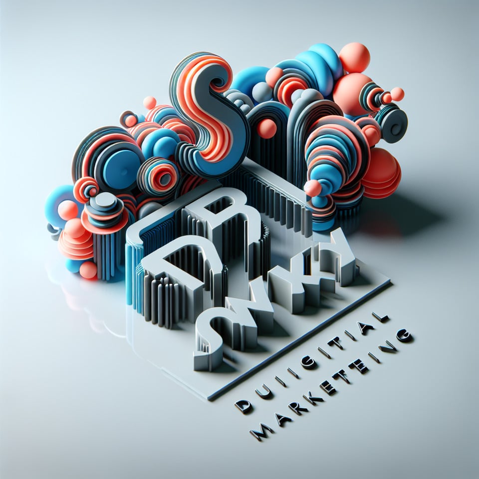 Studio A MKT Digital logo design 3d animation3d render text effect image