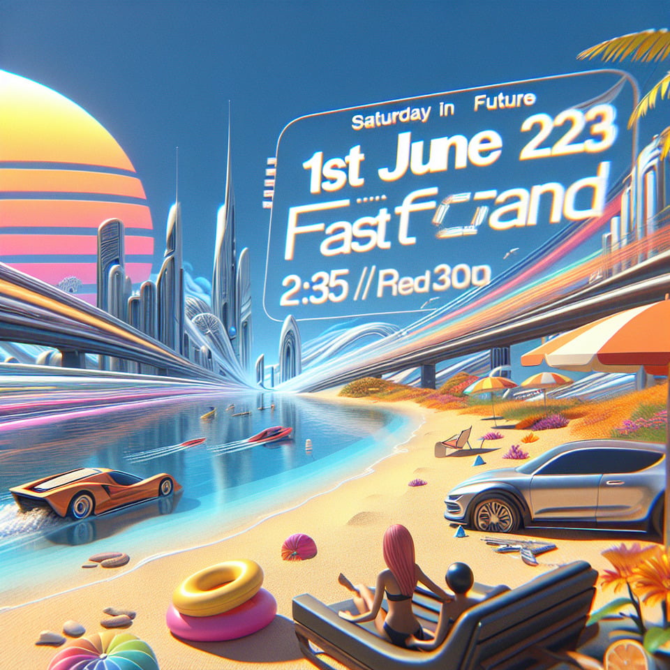FAST FORWARD SATURDAY 1st JUNE 2024 2:35 PM3d rendertypographycinematicillustration text effect image