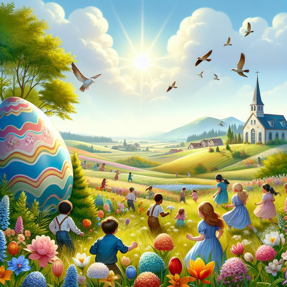 Easter text effect image