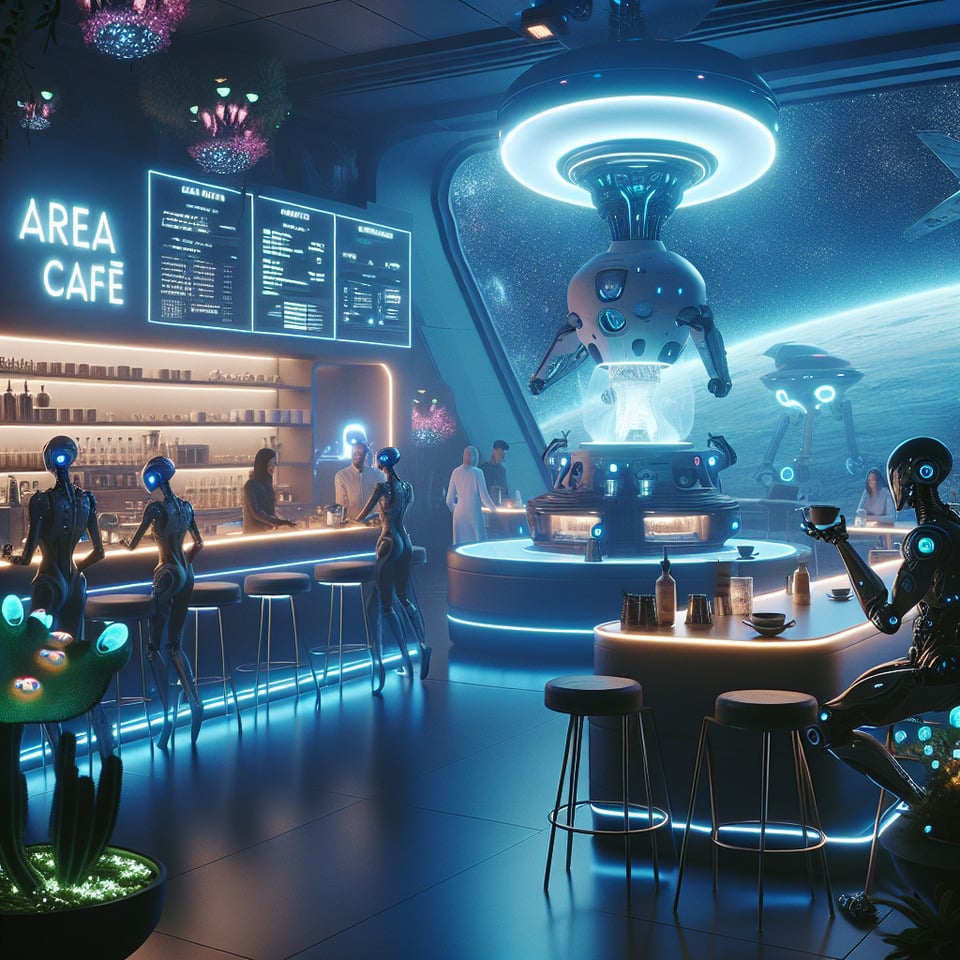 AREA 57 CAFE text effect image