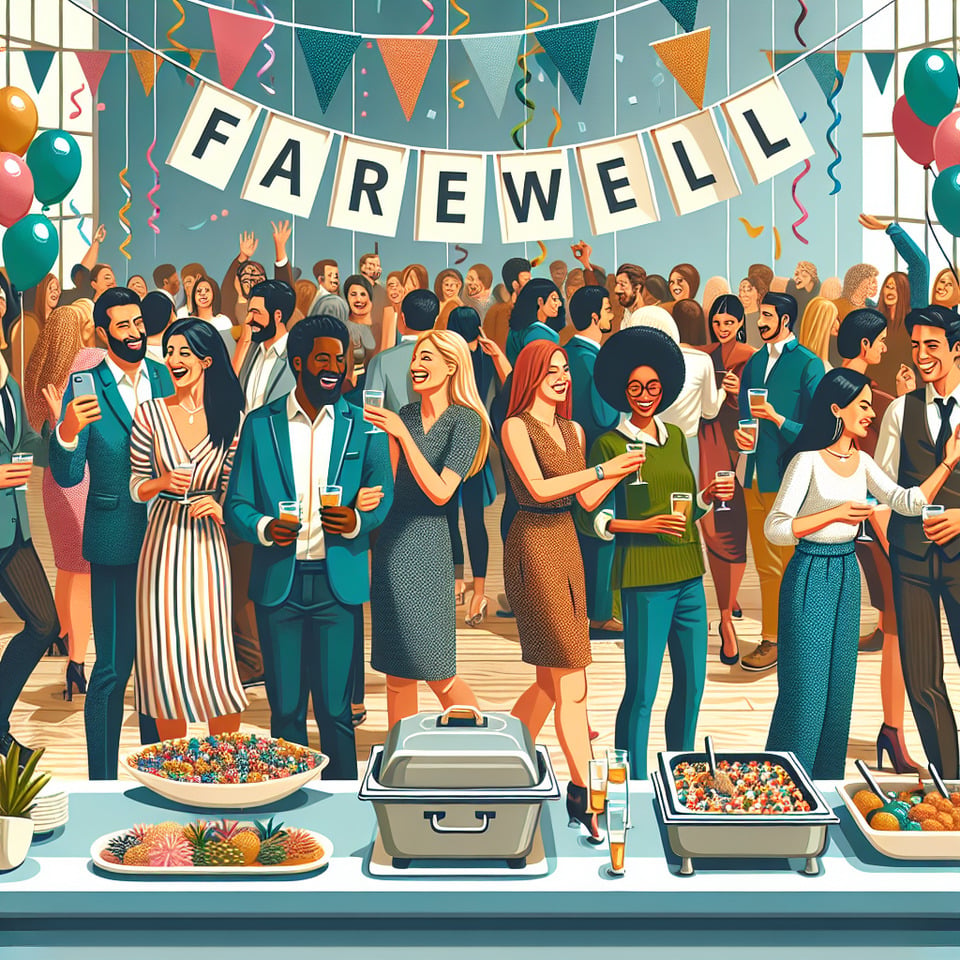 farewell party text effect image
