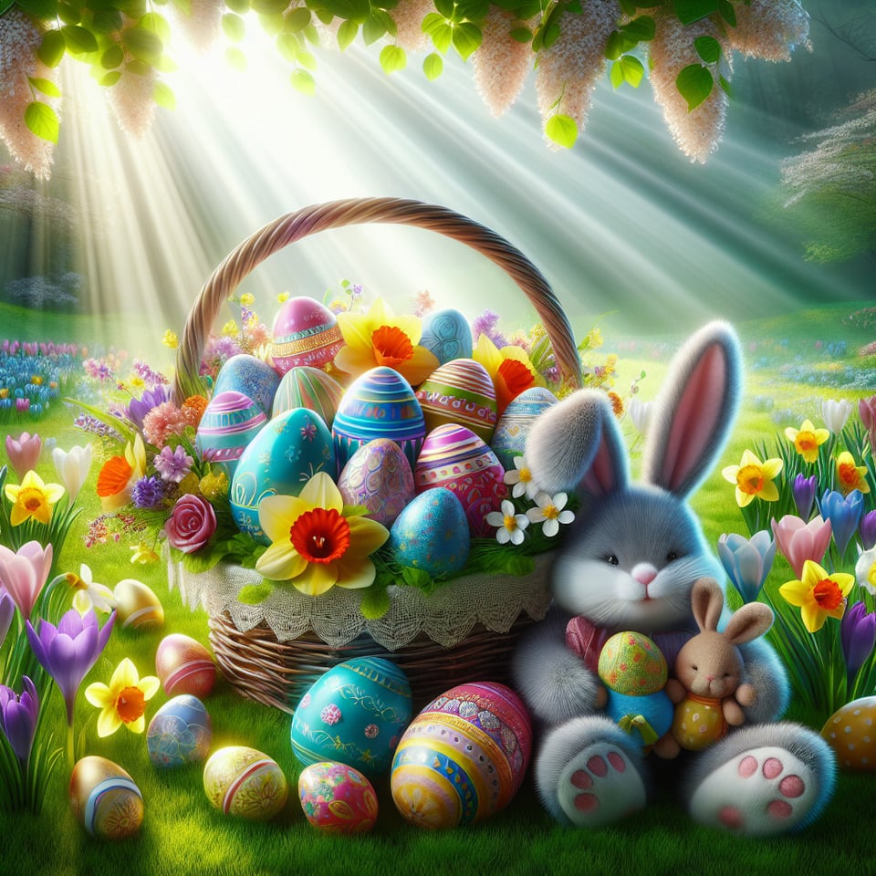 easter3d renderphoto text effect image