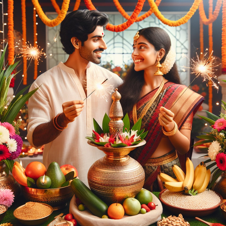 happy vishu text effect image