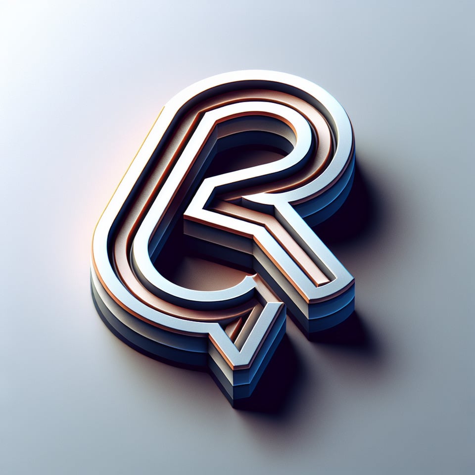 G.R logo design 3d font text effect image