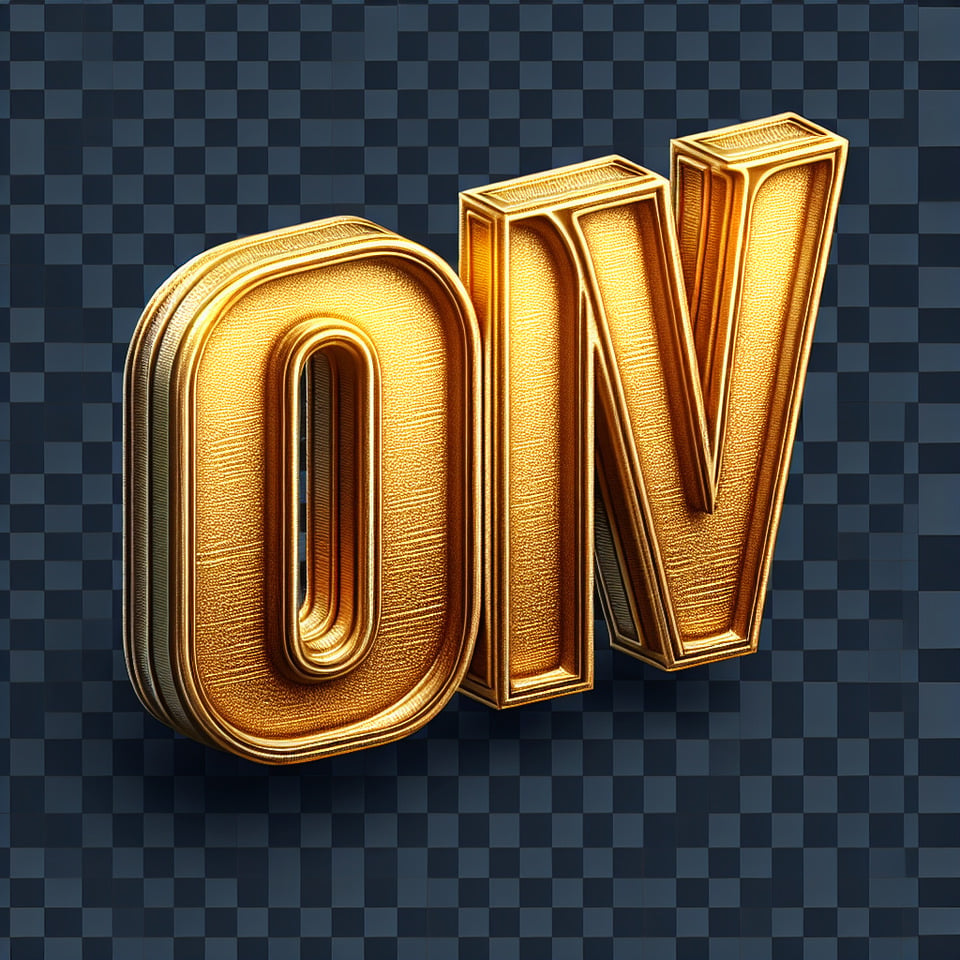 Text ODV 3d text with gold shine vintage texture and font without any background text effect image