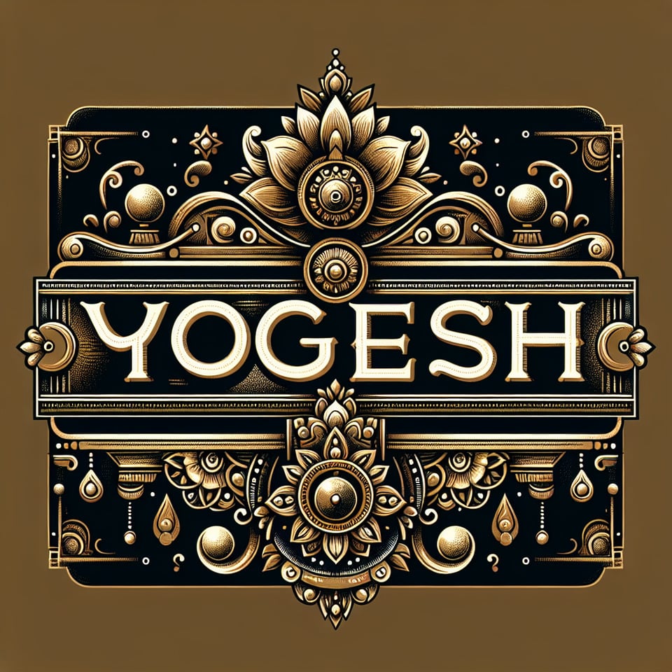 make Yogesh text very fancy text effect image