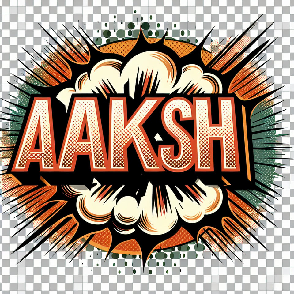 text akash comic style text effect on transparent background text effect image