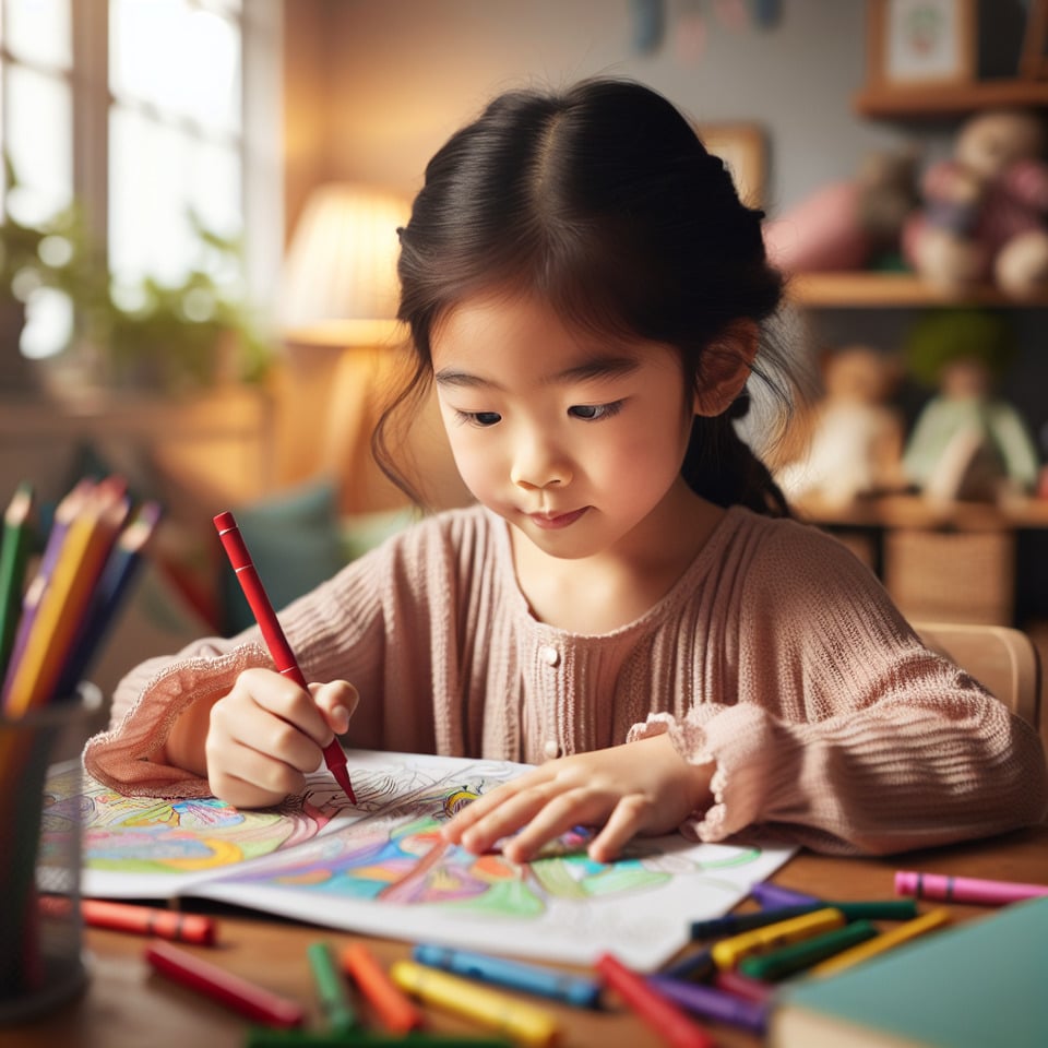 kid coloring photo text effect image