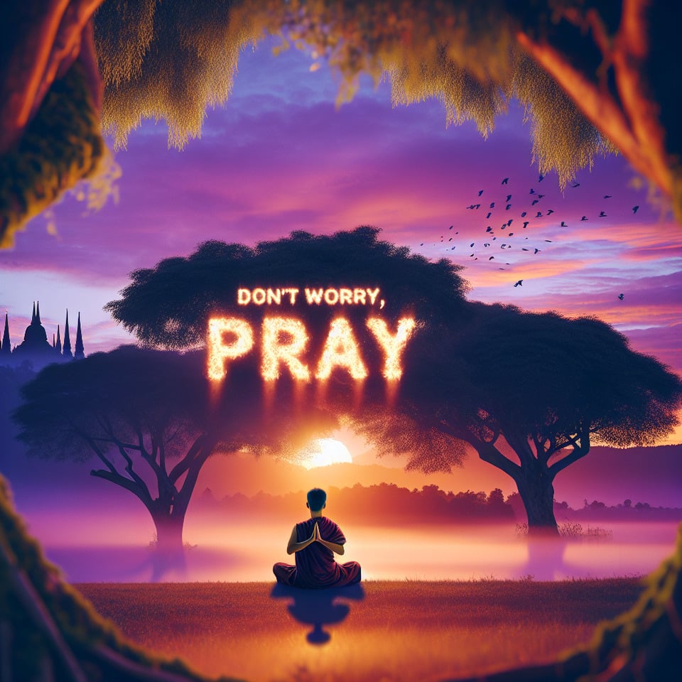 Don't Worry Pray text effect image