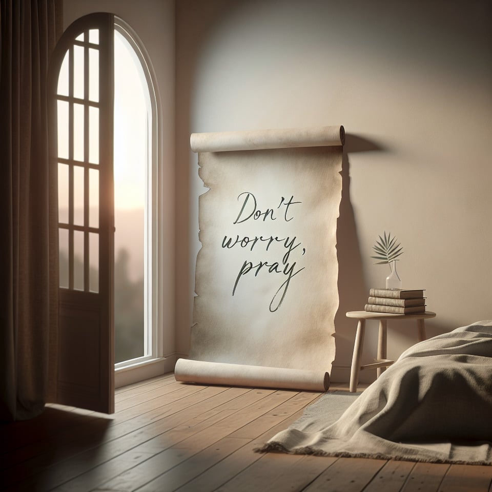 DON'T WORRY PRAY text effect image