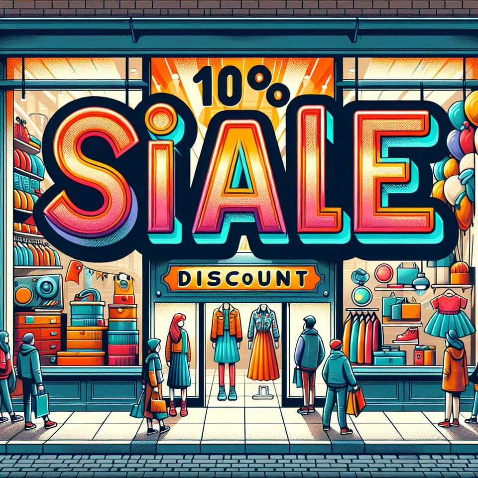 10% discount text effect image
