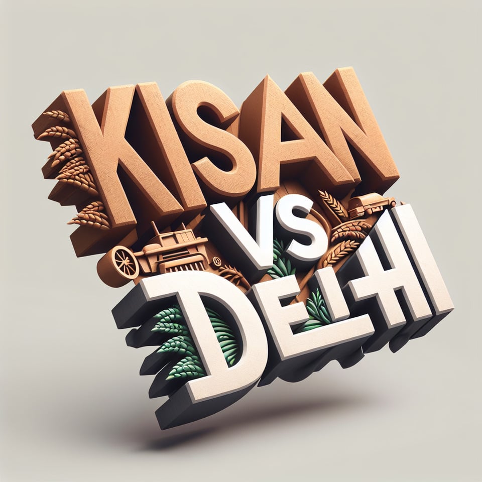 text Kisan Vs Delhi 3d text png text effect image